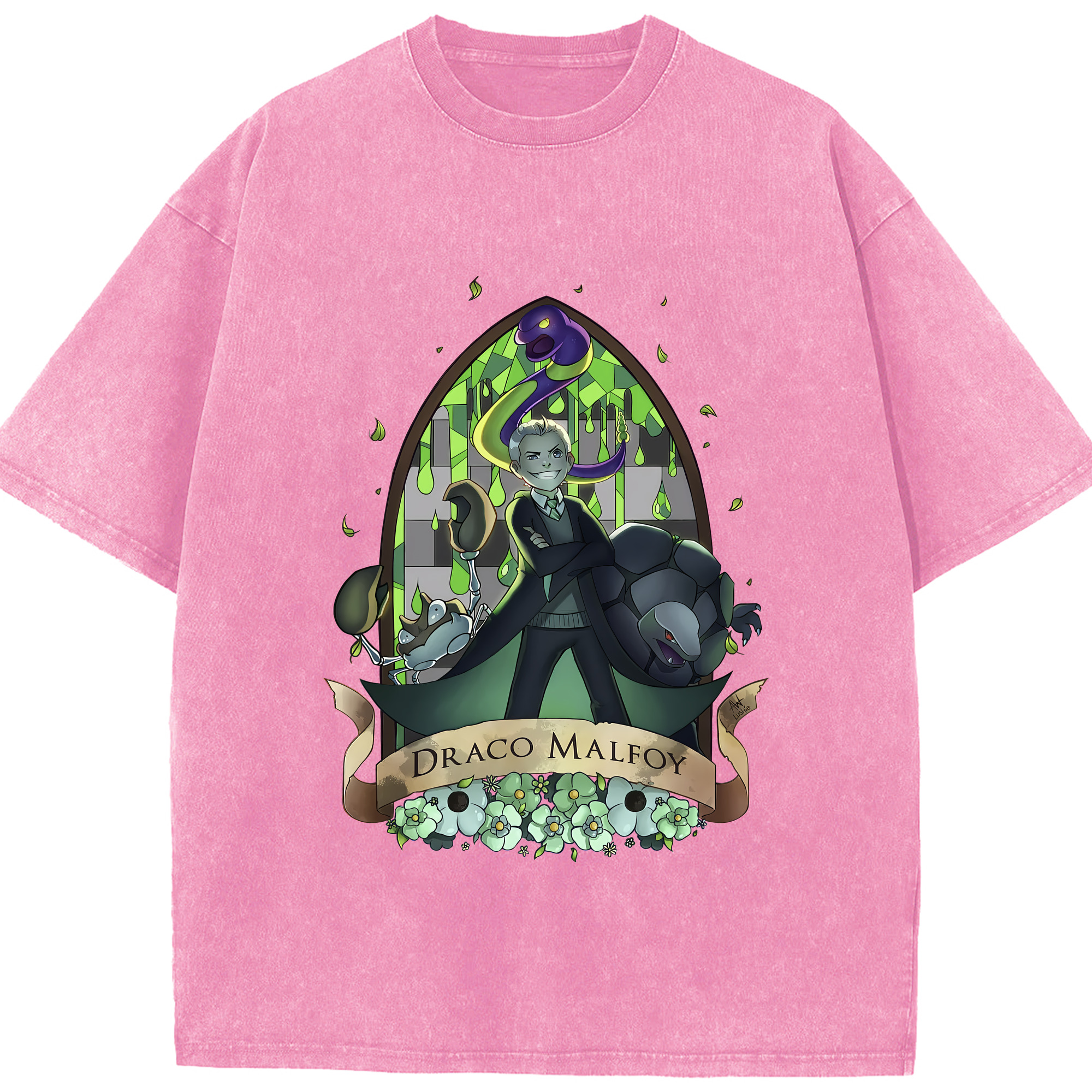 （画像用） Harry Potter ハリー・ポッターシリーズ 綿100% ヴィンテージ風 半袖Tシャツ（フロントプリント）